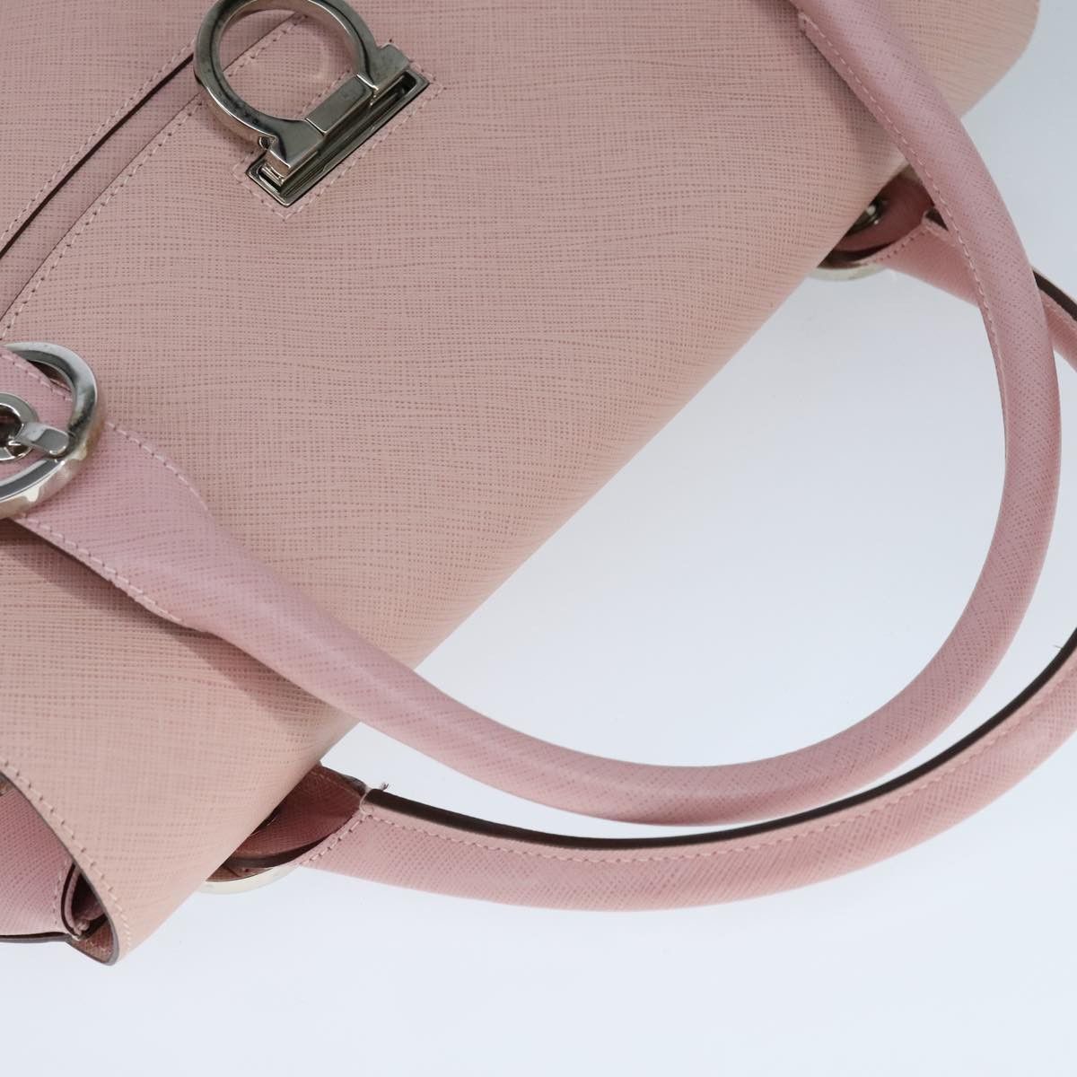 Salvatore Ferragamo Gancini Pink Leather Handbag (Pre-Owned) Size ONE SIZE - 16 Thumbnail
