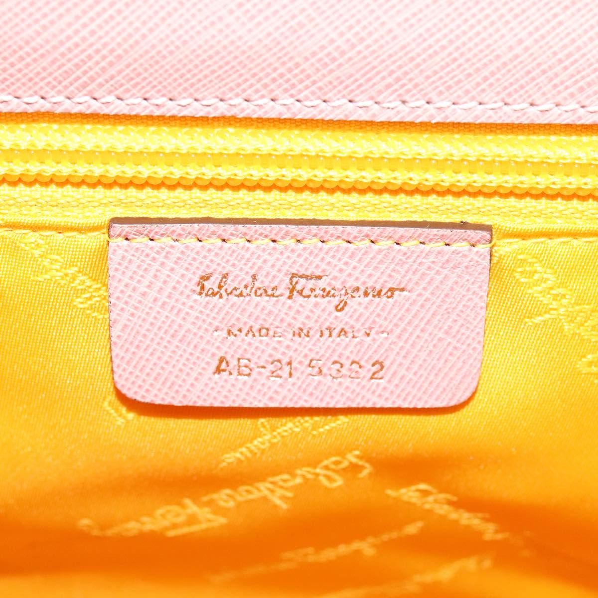 Salvatore Ferragamo Gancini Pink Leather Handbag (Pre-Owned) Size ONE SIZE - 13 Thumbnail