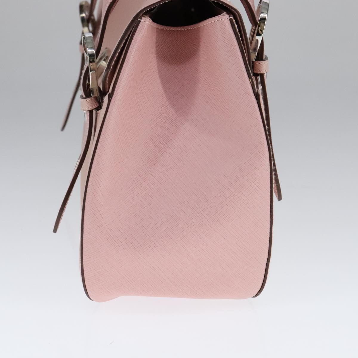 Salvatore Ferragamo Gancini Pink Leather Handbag (Pre-Owned) Size ONE SIZE - 4 Thumbnail
