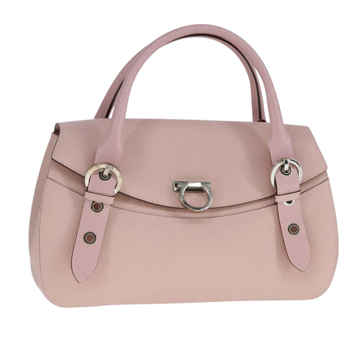 Salvatore Ferragamo Gancini Pink Leather Handbag (Pre-Owned) Size ONE SIZE - 15 Thumbnail