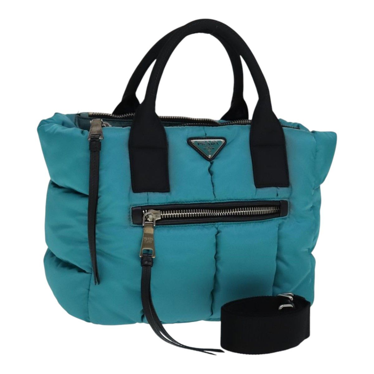 Prada Turquoise Synthetic Handbag (Pre-Owned) Size ONE SIZE - 16 Thumbnail