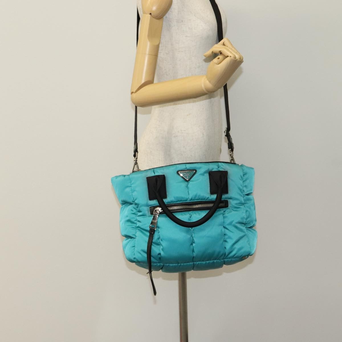 Prada Turquoise Synthetic Handbag (Pre-Owned) Size ONE SIZE - 15 Thumbnail