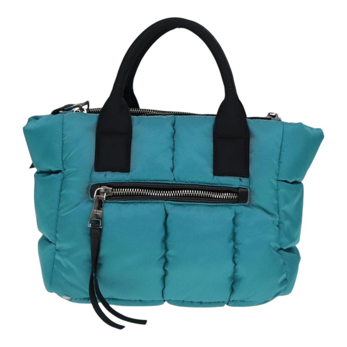 Prada Turquoise Synthetic Handbag (Pre-Owned) Size ONE SIZE - 2 Thumbnail
