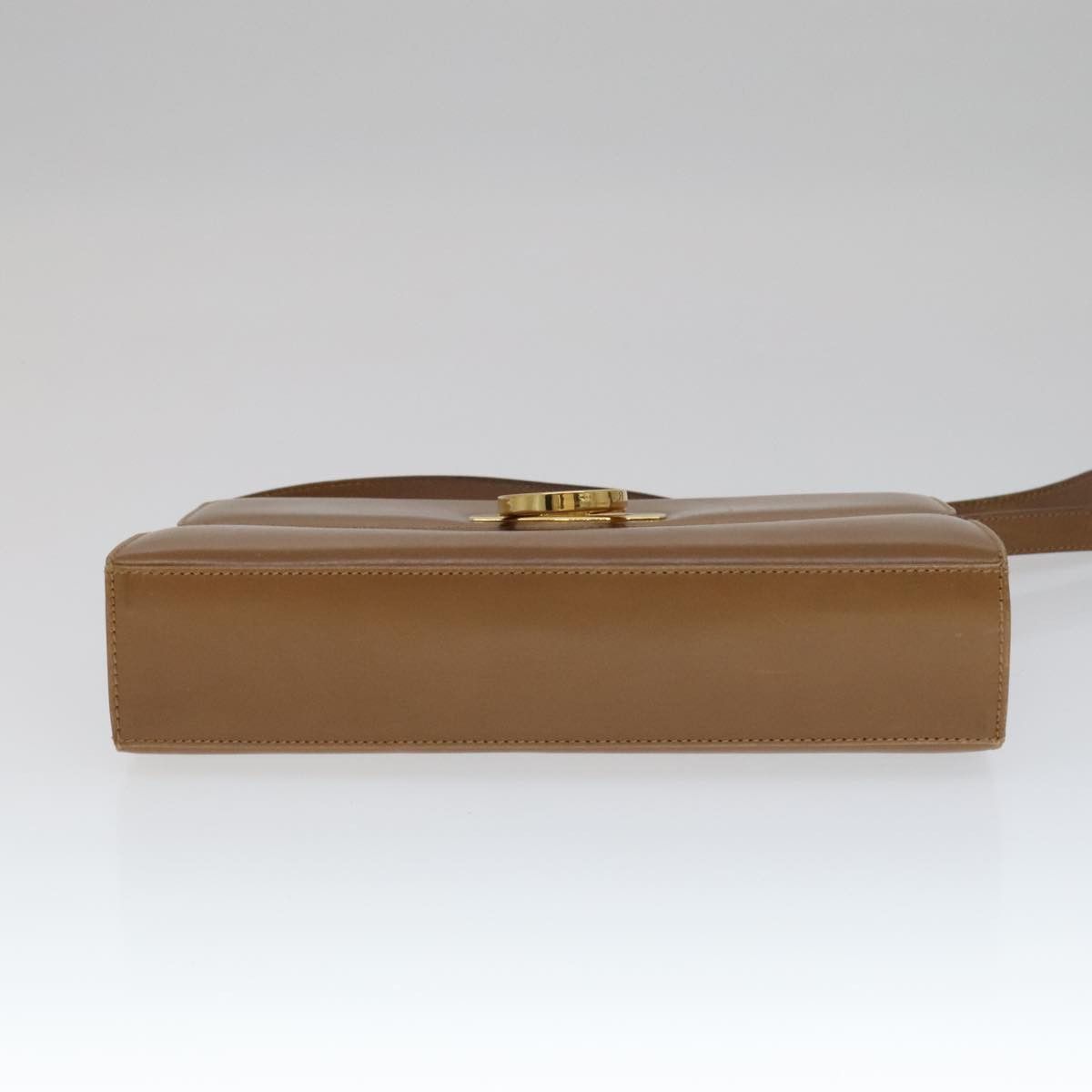 Salvatore Ferragamo Gancini Brown Leather Shoulder Bag (Pre-Owned) Size ONE SIZE - 7 Thumbnail