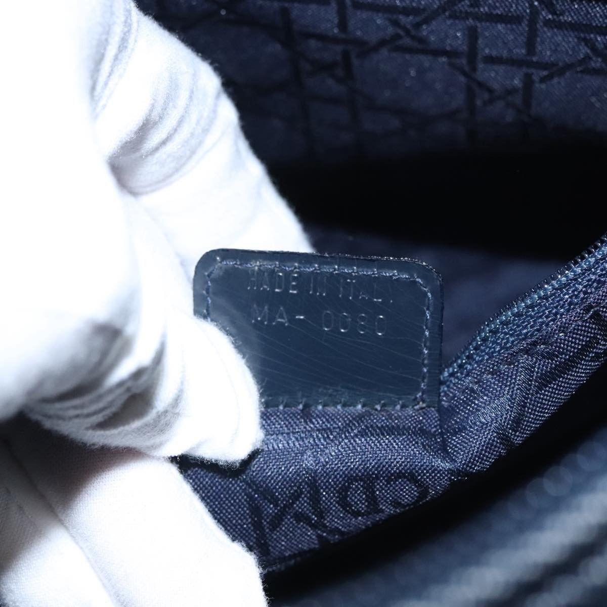 Dior Lady Navy Denim - Jeans Handbag (Pre-Owned) Size ONE SIZE - 15 Thumbnail