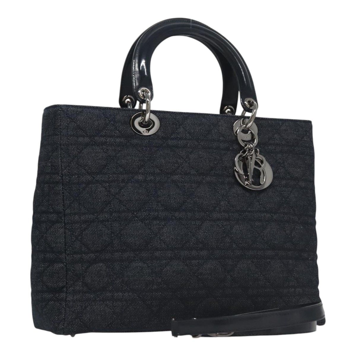 Dior Lady Navy Denim - Jeans Handbag (Pre-Owned) Size ONE SIZE - 19 Thumbnail
