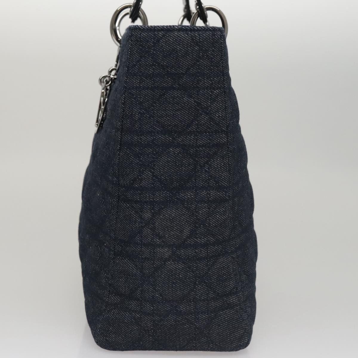 Dior Lady Navy Denim - Jeans Handbag (Pre-Owned) Size ONE SIZE - 3 Thumbnail