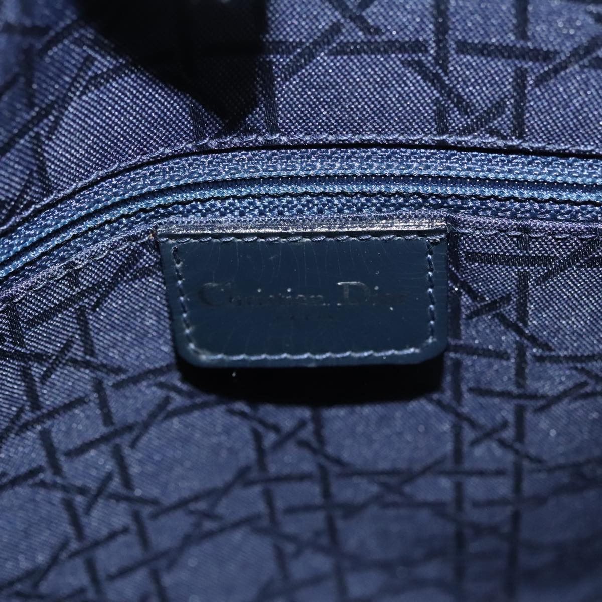 Dior Lady Navy Denim - Jeans Handbag (Pre-Owned) Size ONE SIZE - 16 Thumbnail