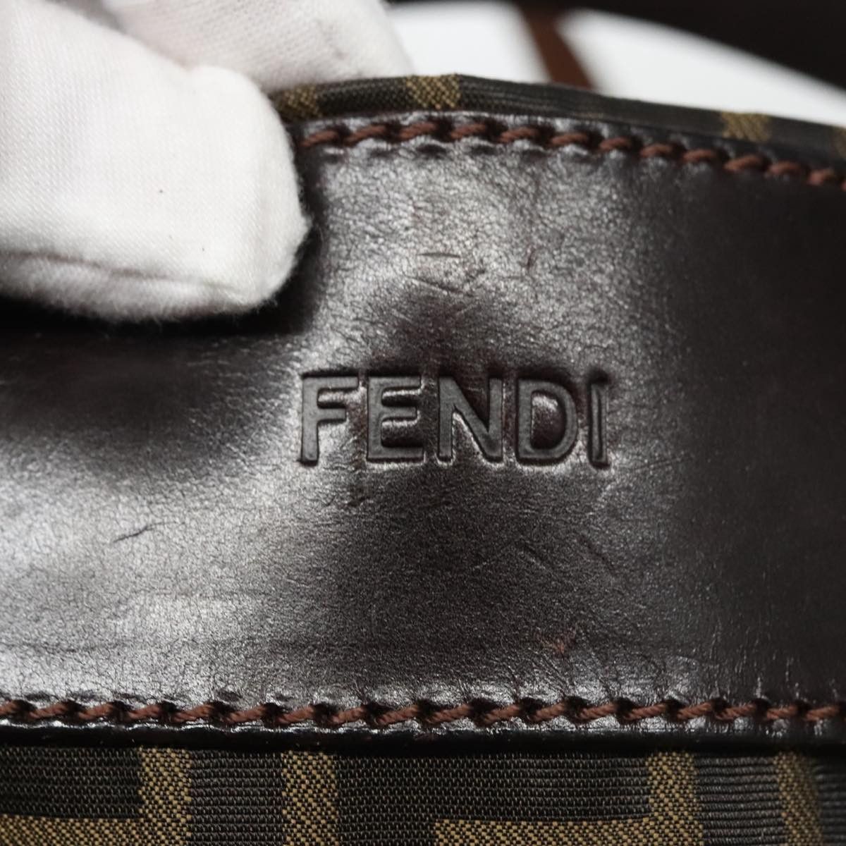 Fendi Zucca Brown Canvas Handbag (Pre-Owned) Size ONE SIZE - 13 Thumbnail
