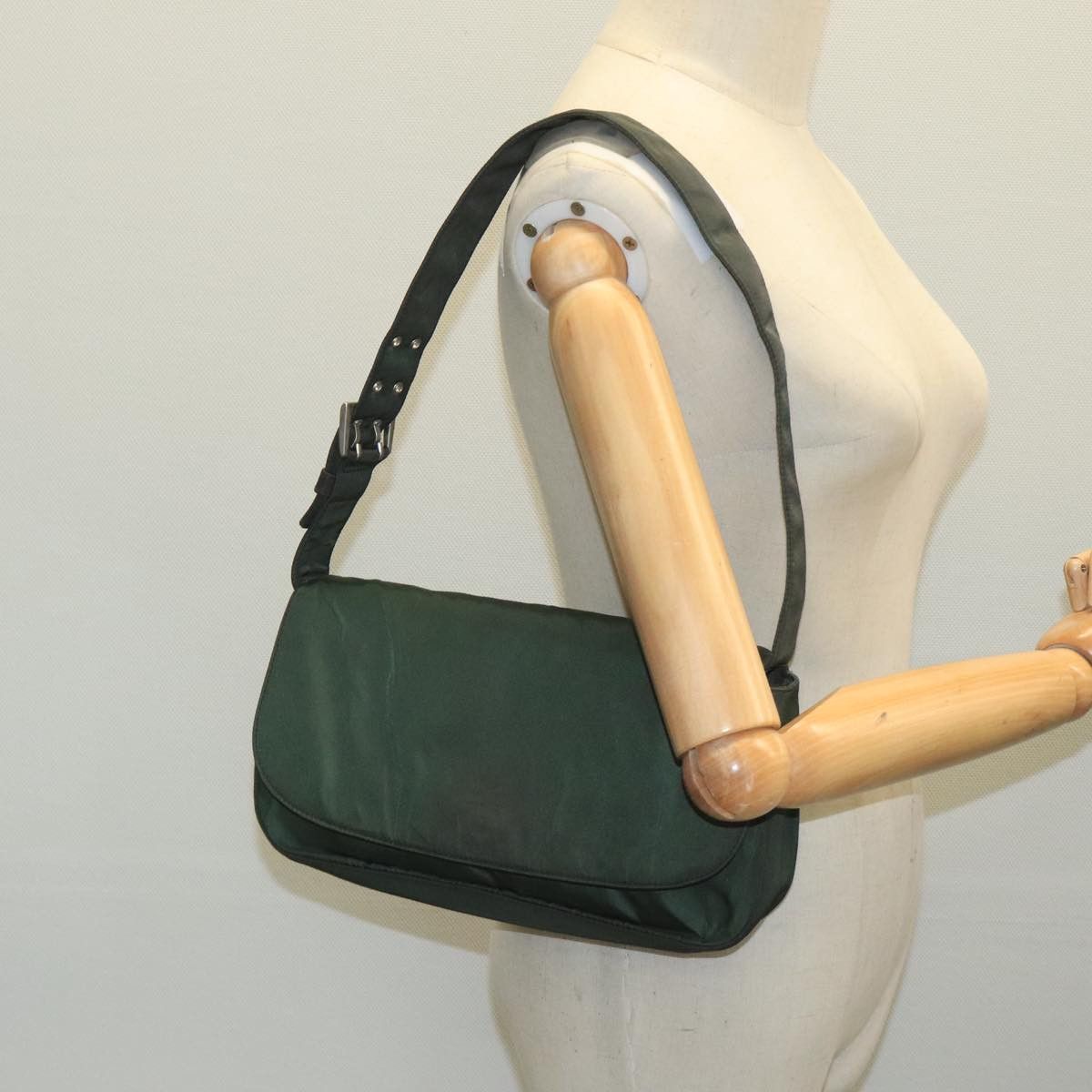 Prada Re-Nylon Khaki Synthetic Shoulder Bag (Pre-Owned) Size ONE SIZE - 18 Thumbnail