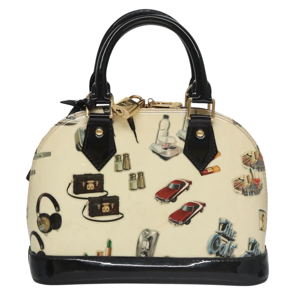 Louis Vuitton Alma Bb Ecru Patent Leather Handbag (Pre-Owned) Size ONE SIZE - 2 Thumbnail
