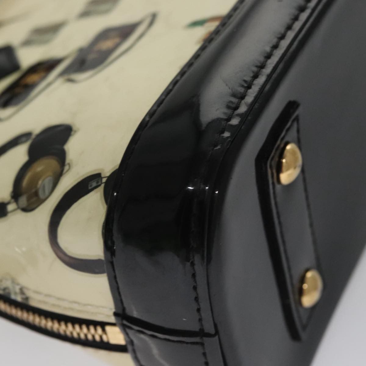 Louis Vuitton Alma Bb Ecru Patent Leather Handbag (Pre-Owned) Size ONE SIZE - 10 Thumbnail
