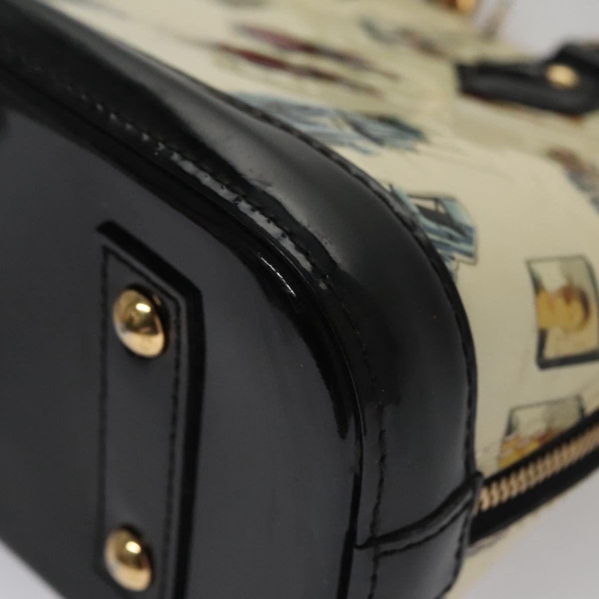 Louis Vuitton Alma Bb Ecru Patent Leather Handbag (Pre-Owned) Size ONE SIZE - 11 Thumbnail