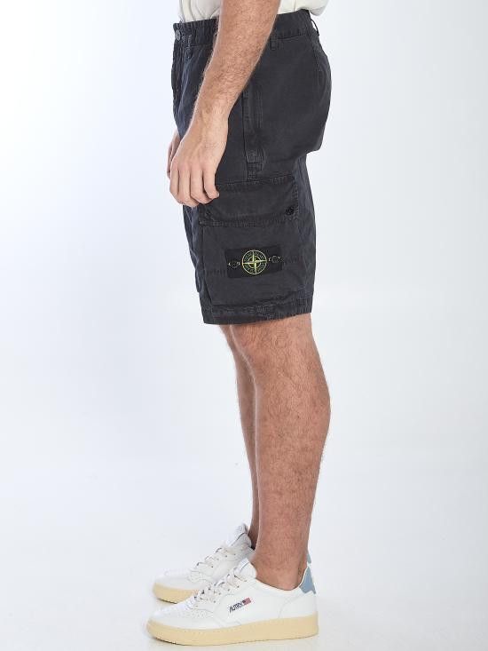 Stone Island STONE ISLAND Men Shorts K1S15L100011 BLACK Size US 32 / EU 48 - 3 Thumbnail