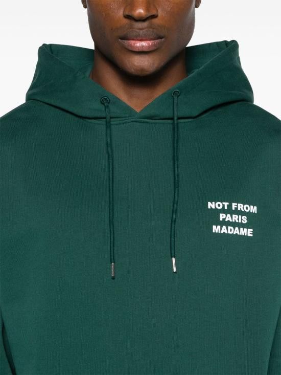 Drole De Monsieur DROLE DE MONSIEUR Men Hoodies PERMHO162 CO127DARKGREEN Green Size US XL / EU 56 / 4 - 5 Thumbnail