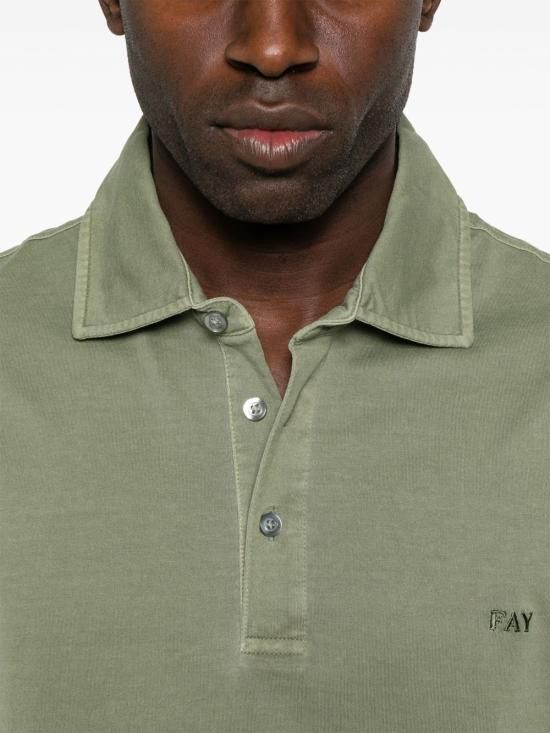 Fay FAY Men T-Shirts NPMB250143 TUY1V201 Green Size US XXL / EU 58 / 5 - 3 Thumbnail