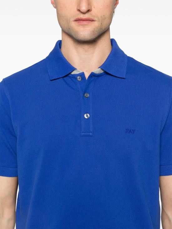 Fay FAY Men T-Shirts NPMB250135 STDWU802 Blue Size US XL / EU 56 / 4 - 2 Thumbnail
