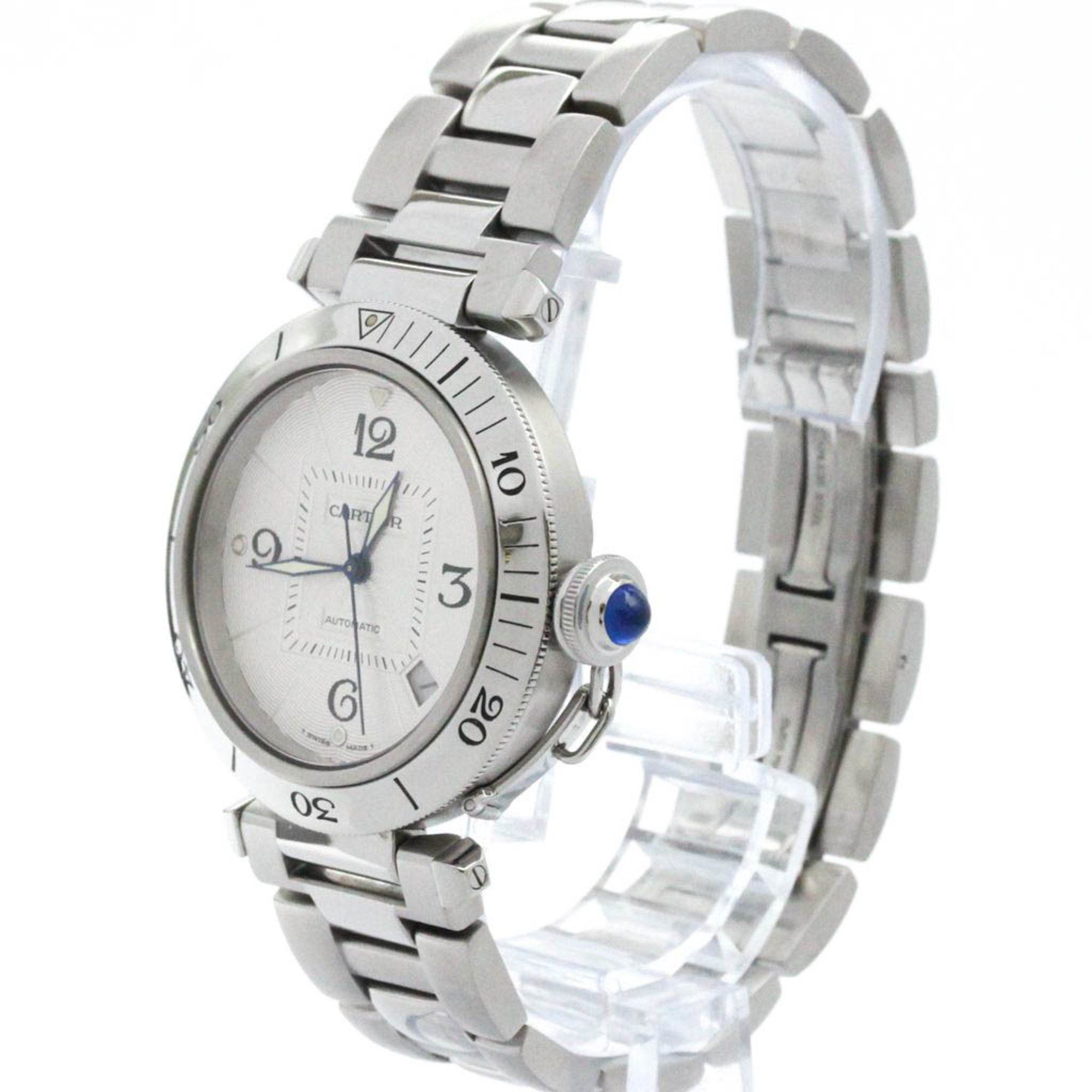 Cartier Polished CARTIER Pasha 38 Stainless Steel Automatic Mens Watch W31031H3 BF579749 Size ONE SIZE - 2 Thumbnail