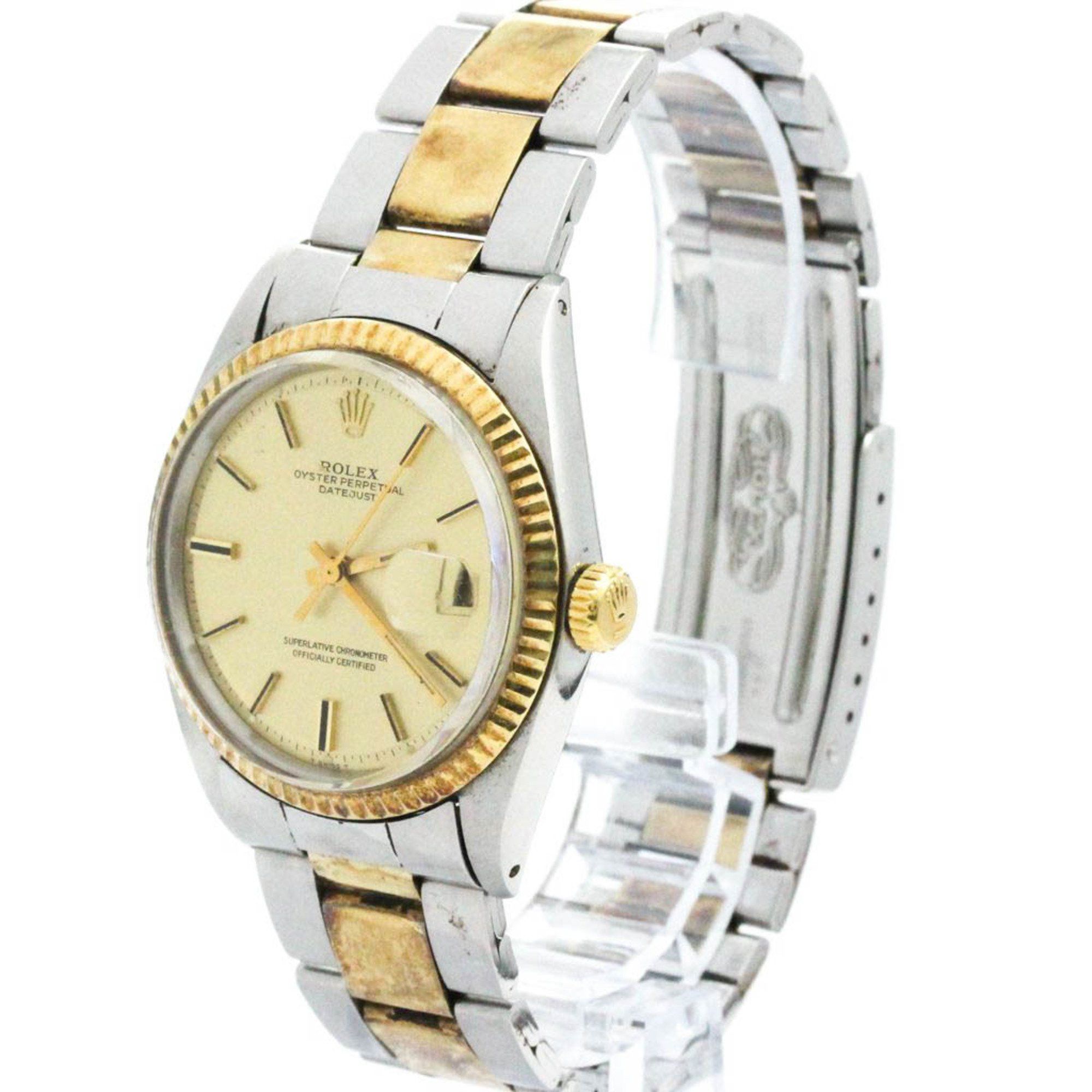 Rolex Polished ROLEX Datejust 16013 18K Gold Steel Automatic Mens Watch Size ONE SIZE - 2 Thumbnail