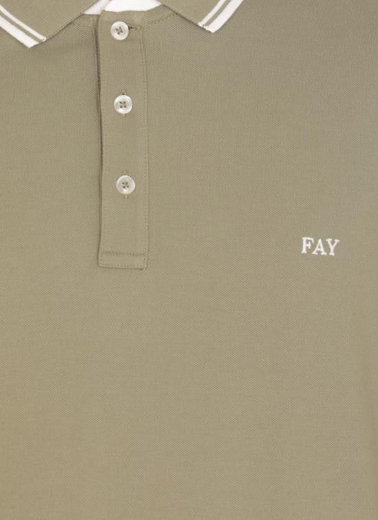 Fay FAY Men Polo Shirts NPMB250140STDW V201 Green Size US L / EU 52-54 / 3 - 5 Thumbnail