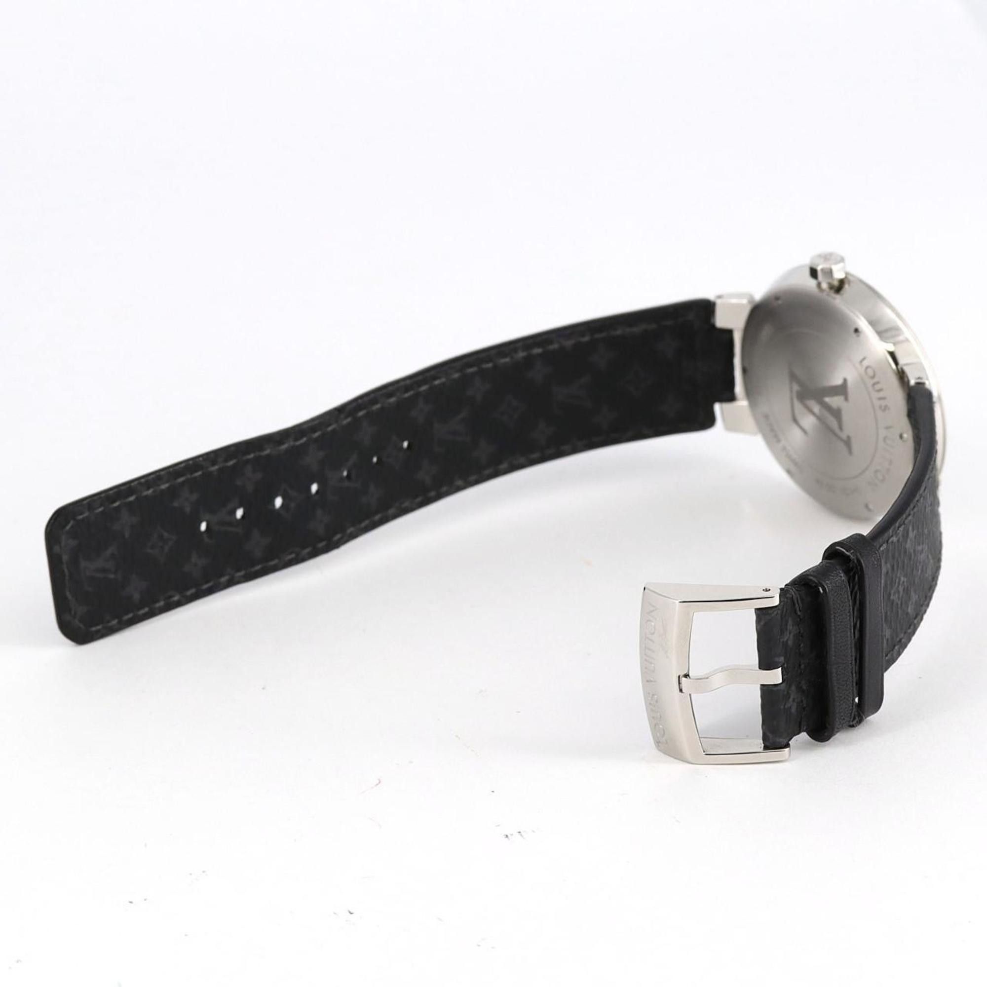 Louis Vuitton Louis Vuitton Tambour Slim Monogram Q1DM0 SS Wristwatch Quartz Size ONE SIZE - 6 Thumbnail