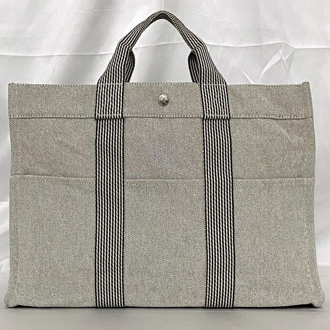 Hermes HERMES Tote Bag Grey Cotton Size ONE SIZE - 3 Thumbnail