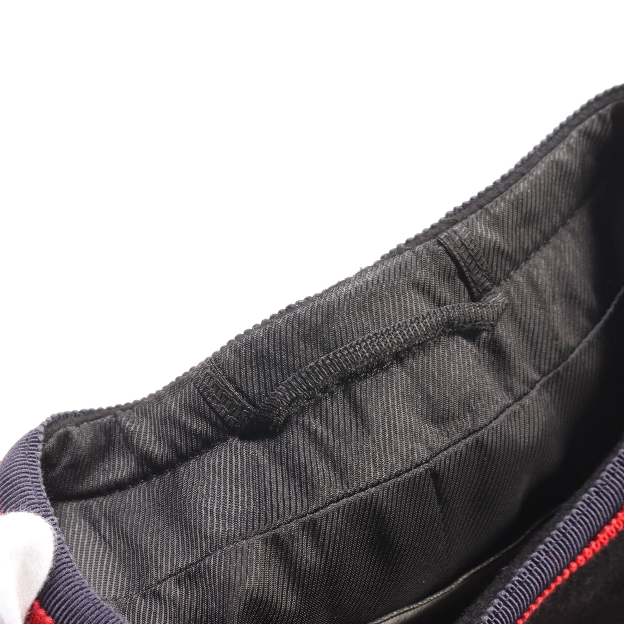 Gucci Interlocking G Coat Wool Black Red Navy