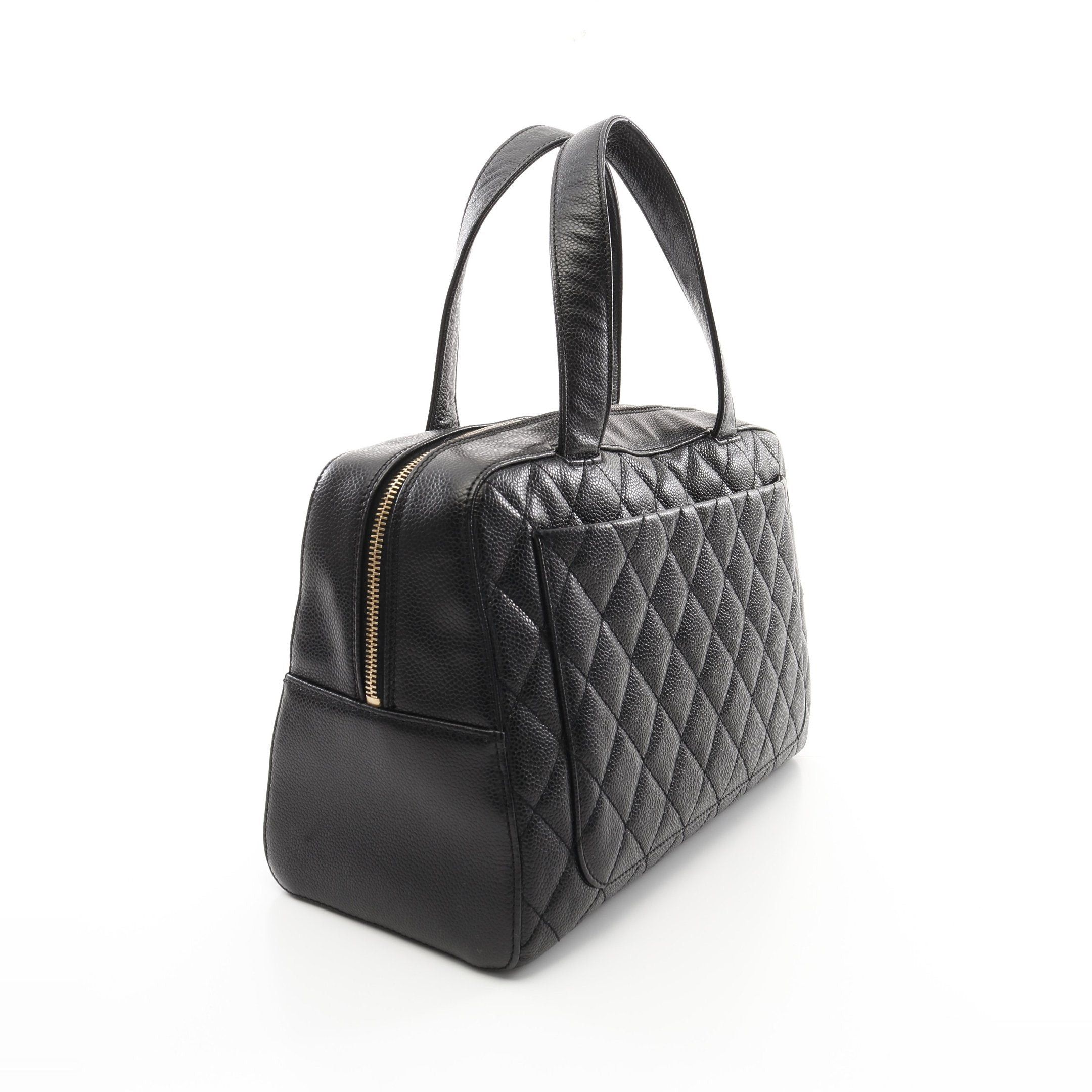 Chanel Chanel Matelasse Mini Boston Bag Caviar Skin Black Gold Hardware Size ONE SIZE - 2 Thumbnail