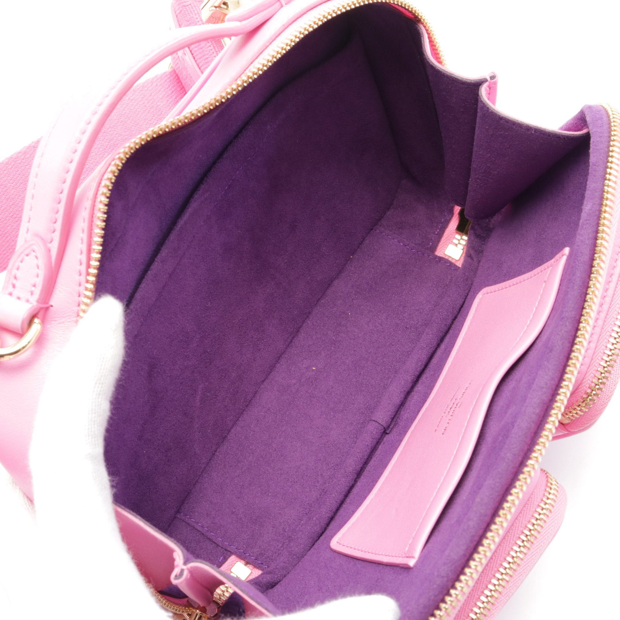 Louis Vuitton Louis Vuitton Utility Crossbody Rose Handbag Leather Pink Purple Size ONE SIZE - 3 Thumbnail