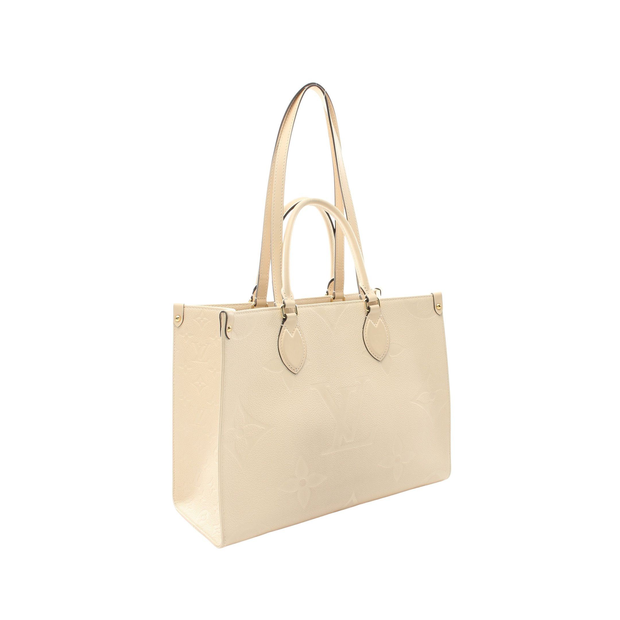 Louis Vuitton Louis Vuitton On-The-Go Mm Monogram Empreinte Claim Handbag Tote Bag Leather Ivory Size ONE SIZE - 2 Thumbnail