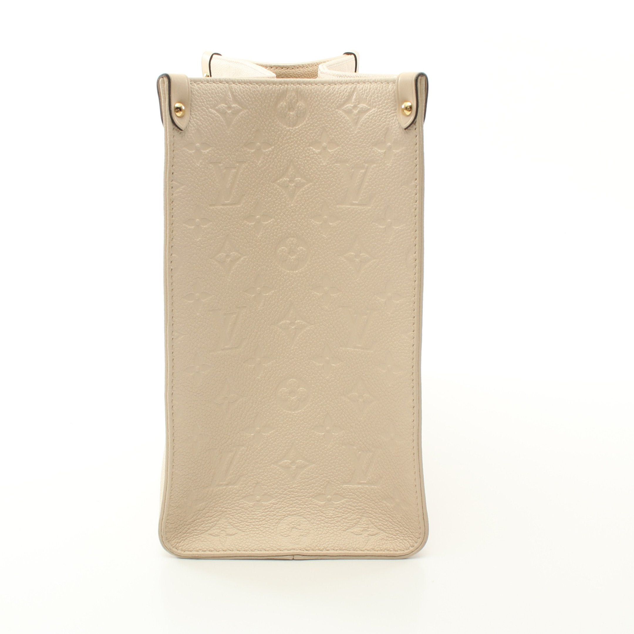 Louis Vuitton Louis Vuitton On-The-Go Mm Monogram Empreinte Claim Handbag Tote Bag Leather Ivory Size ONE SIZE - 11 Thumbnail