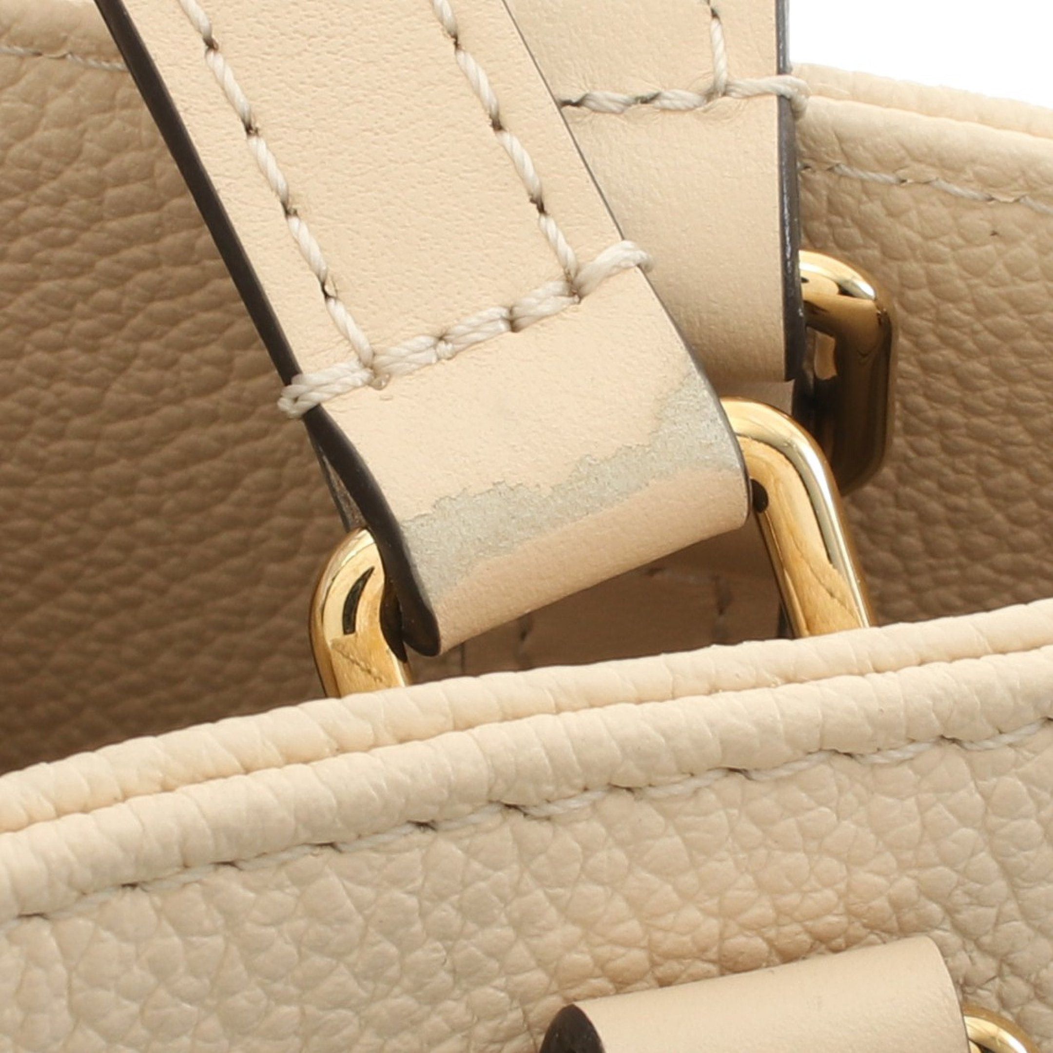 Louis Vuitton Louis Vuitton On-The-Go Mm Monogram Empreinte Claim Handbag Tote Bag Leather Ivory Size ONE SIZE - 5 Thumbnail