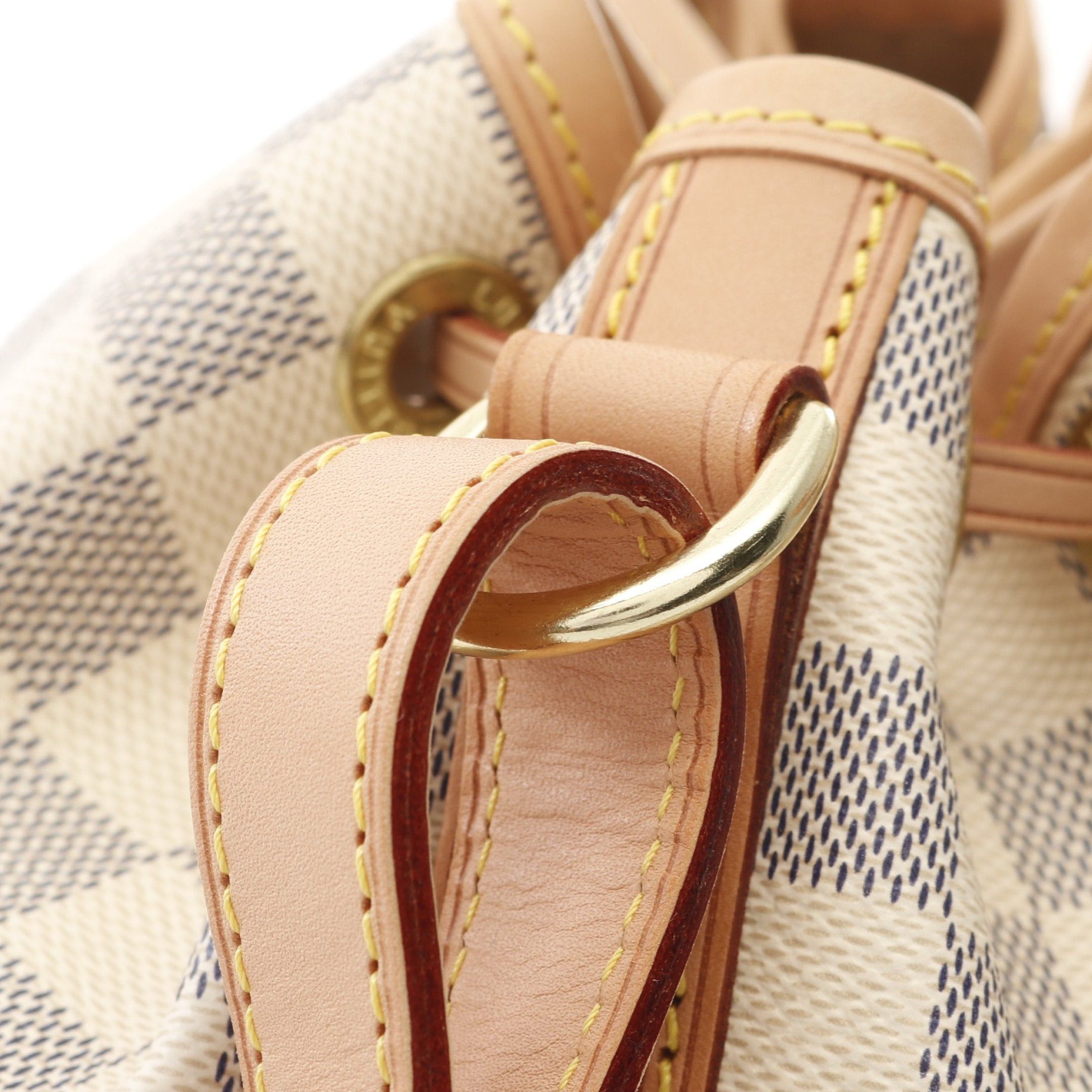Louis Vuitton Louis Vuitton Noe Bb Damier Azur Shoulder Bag Leather White Size ONE SIZE - 10 Thumbnail