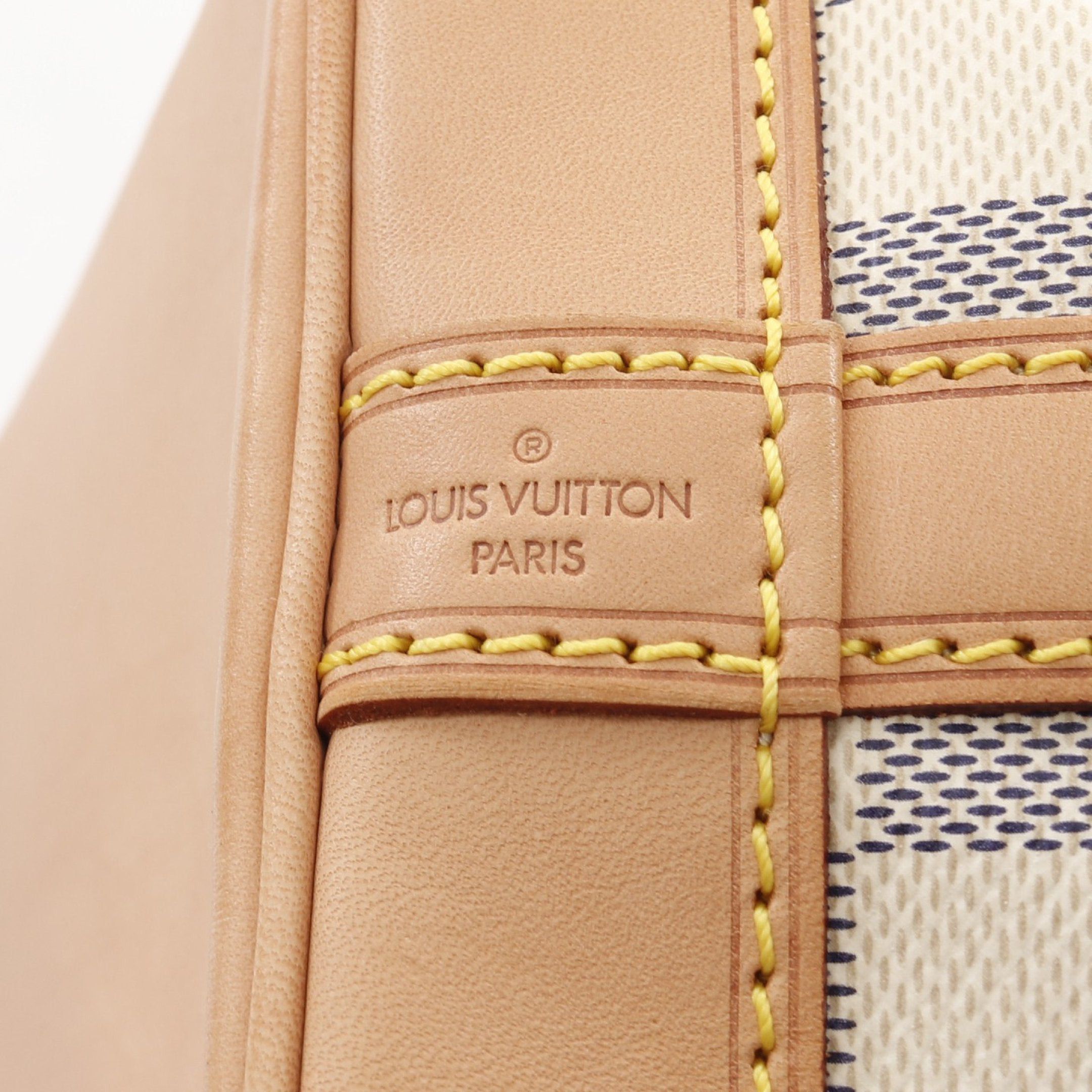 Louis Vuitton Louis Vuitton Noe Bb Damier Azur Shoulder Bag Leather White Size ONE SIZE - 4 Thumbnail