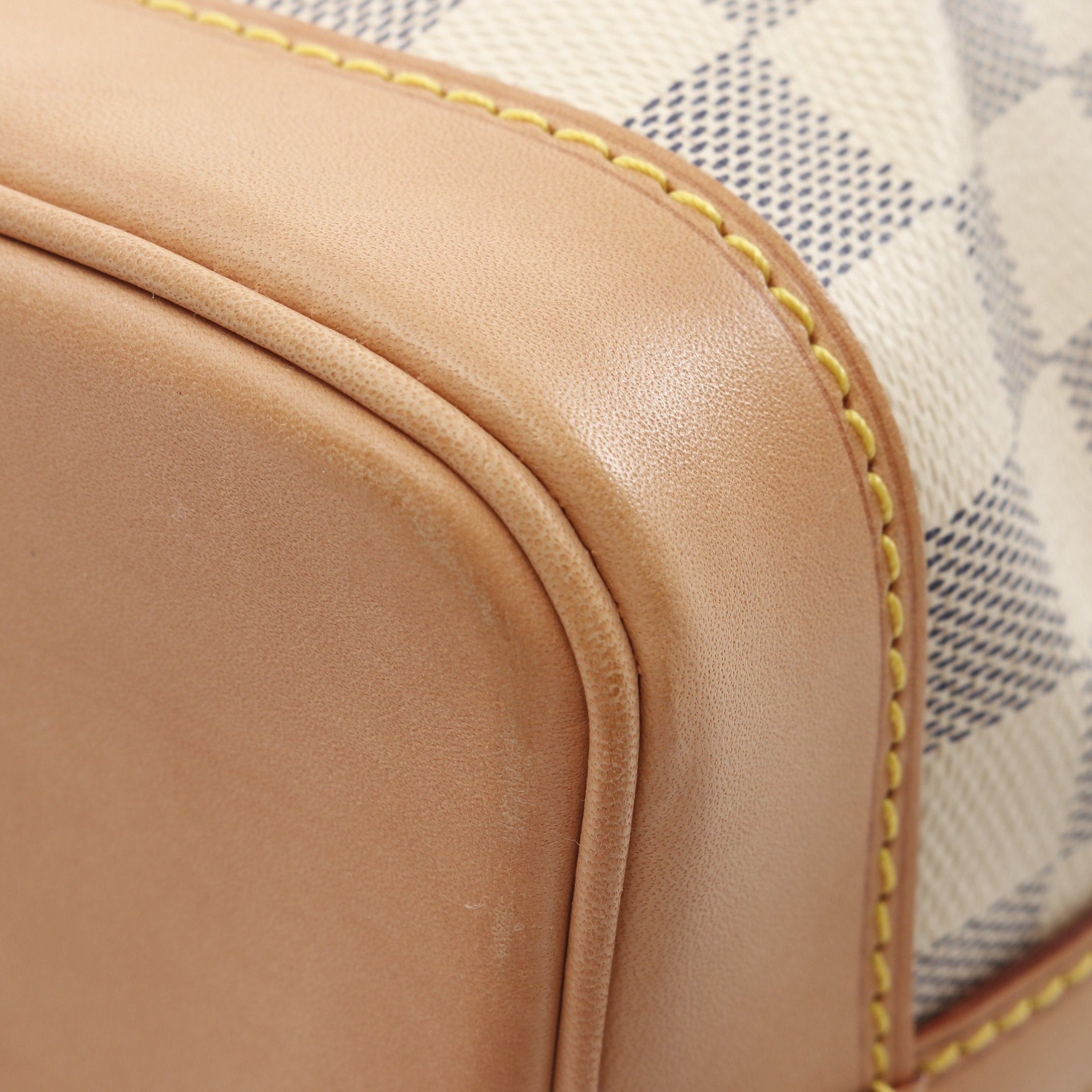 Louis Vuitton Louis Vuitton Noe Bb Damier Azur Shoulder Bag Leather White Size ONE SIZE - 6 Thumbnail