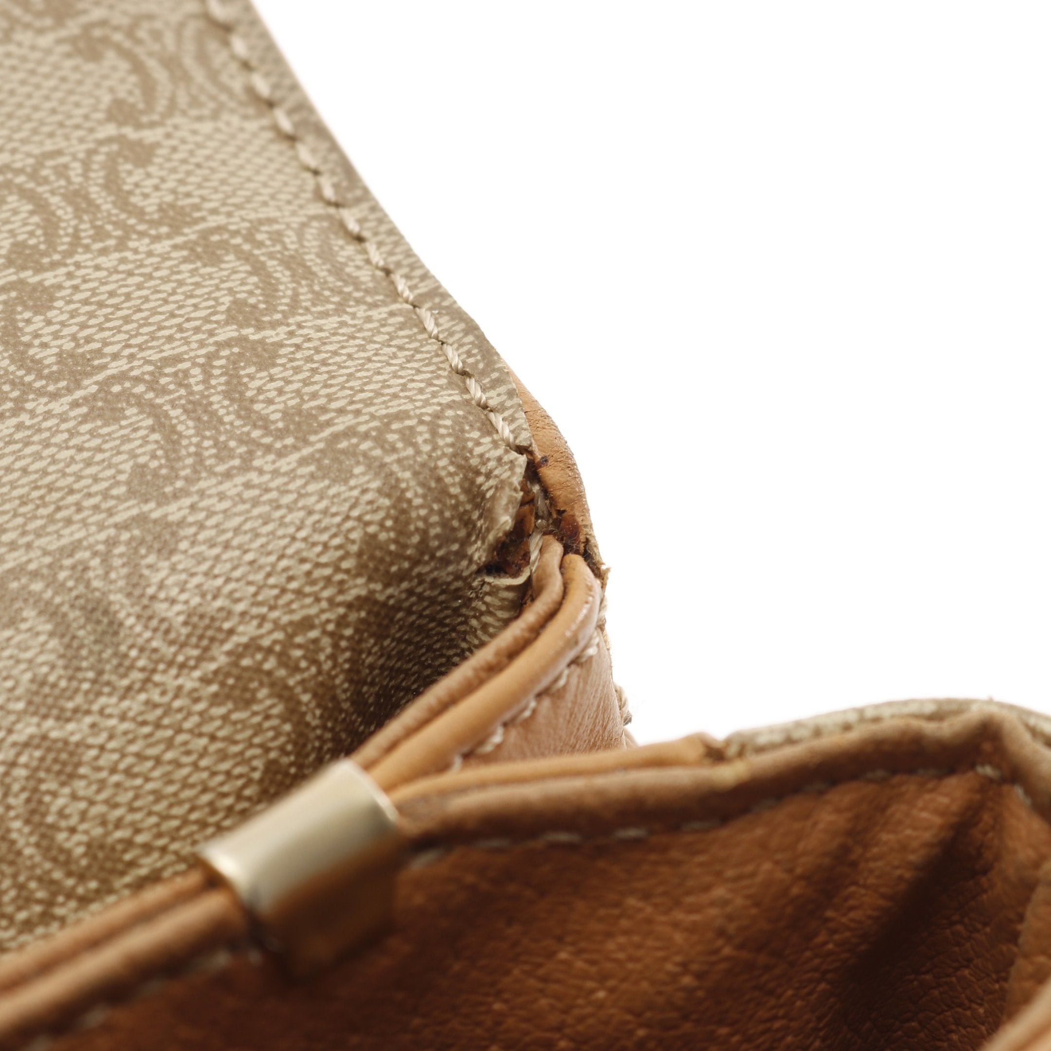 Celine Celine Macadam Shoulder Bag Leather Beige Size ONE SIZE - 6 Thumbnail