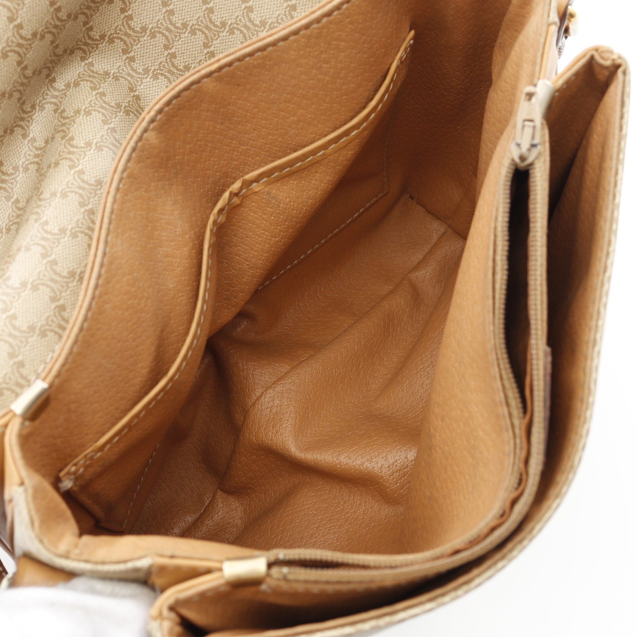 Celine Celine Macadam Shoulder Bag Leather Beige Size ONE SIZE - 3 Thumbnail