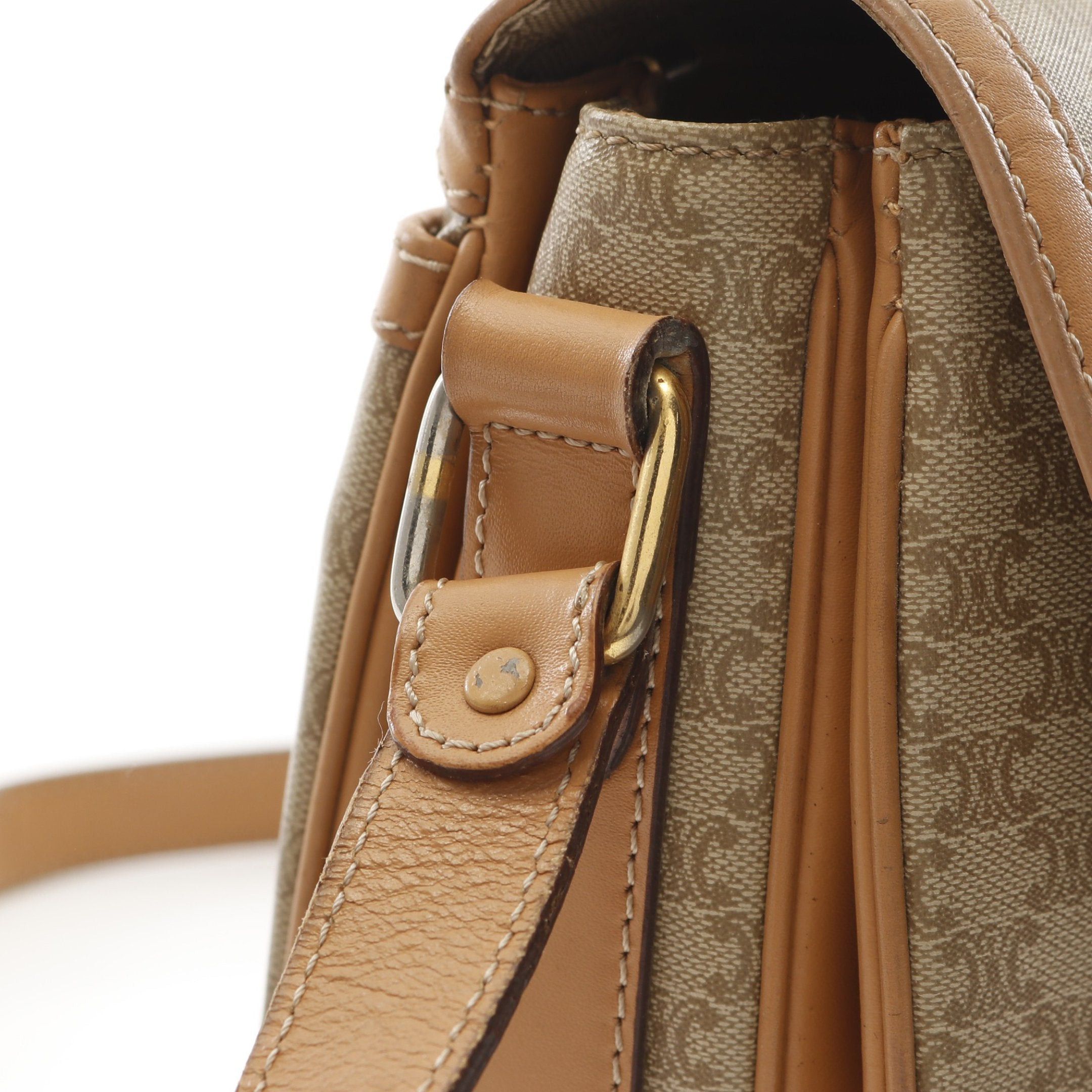 Celine Celine Macadam Shoulder Bag Leather Beige Size ONE SIZE - 7 Thumbnail