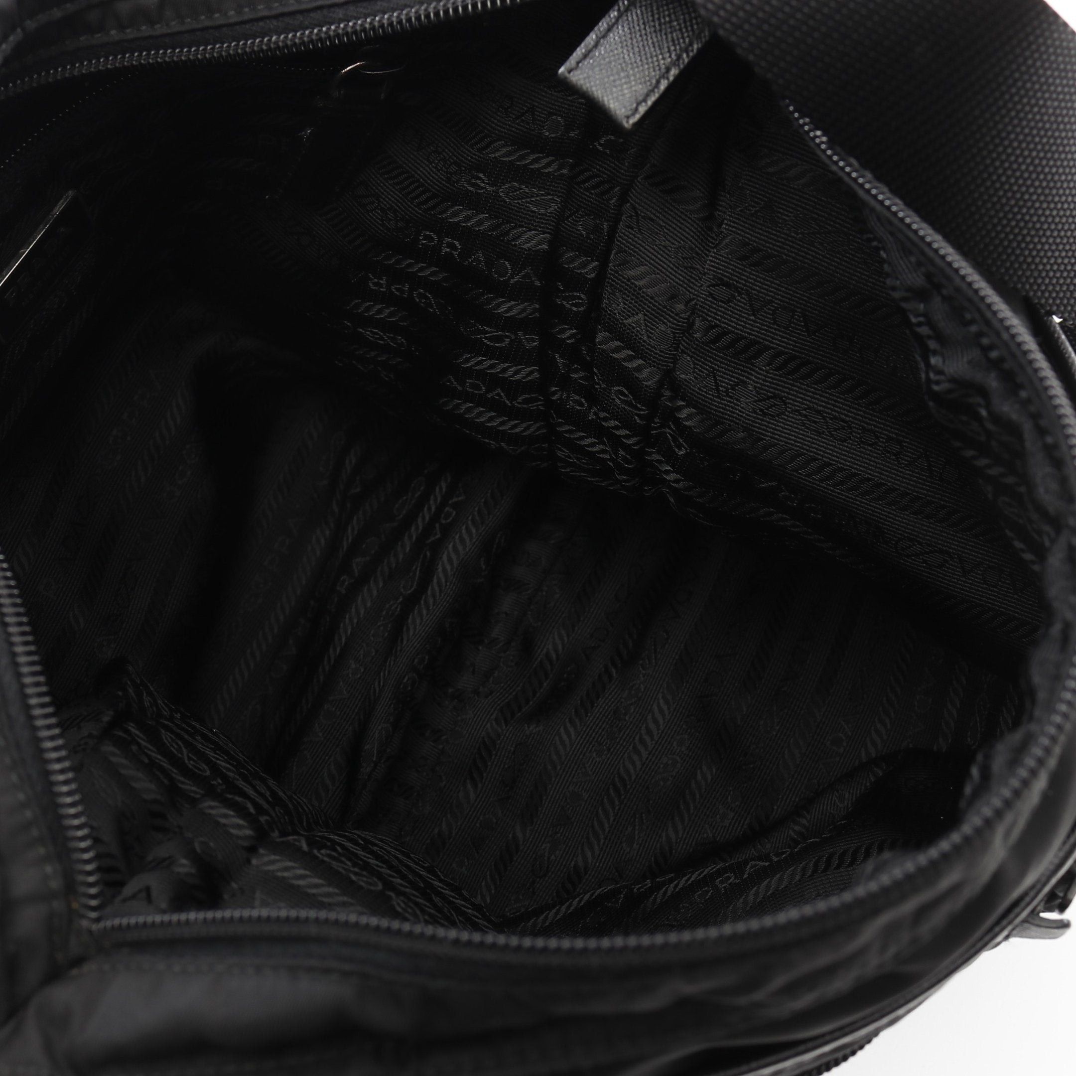 Prada Prada Shoulder Bag Nylon Saffiano Leather Black Prada Logo Plate Size ONE SIZE - 3 Thumbnail