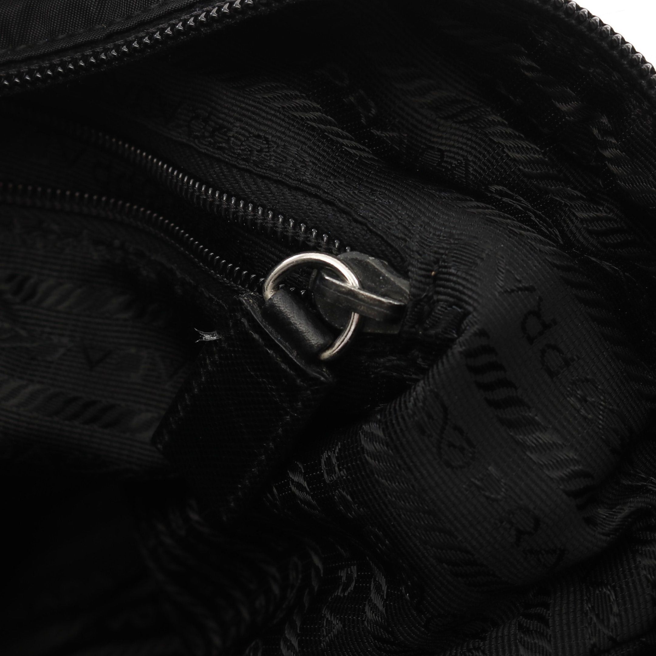 Prada Prada Shoulder Bag Nylon Saffiano Leather Black Prada Logo Plate Size ONE SIZE - 9 Thumbnail