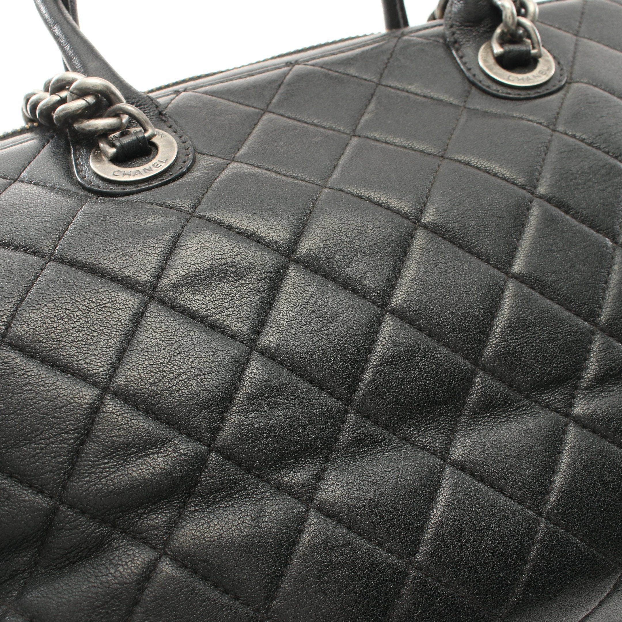 Chanel Chanel Matelasse Chain Shoulder Bag Leather Black Antique Silver Hardware Size ONE SIZE - 11 Thumbnail