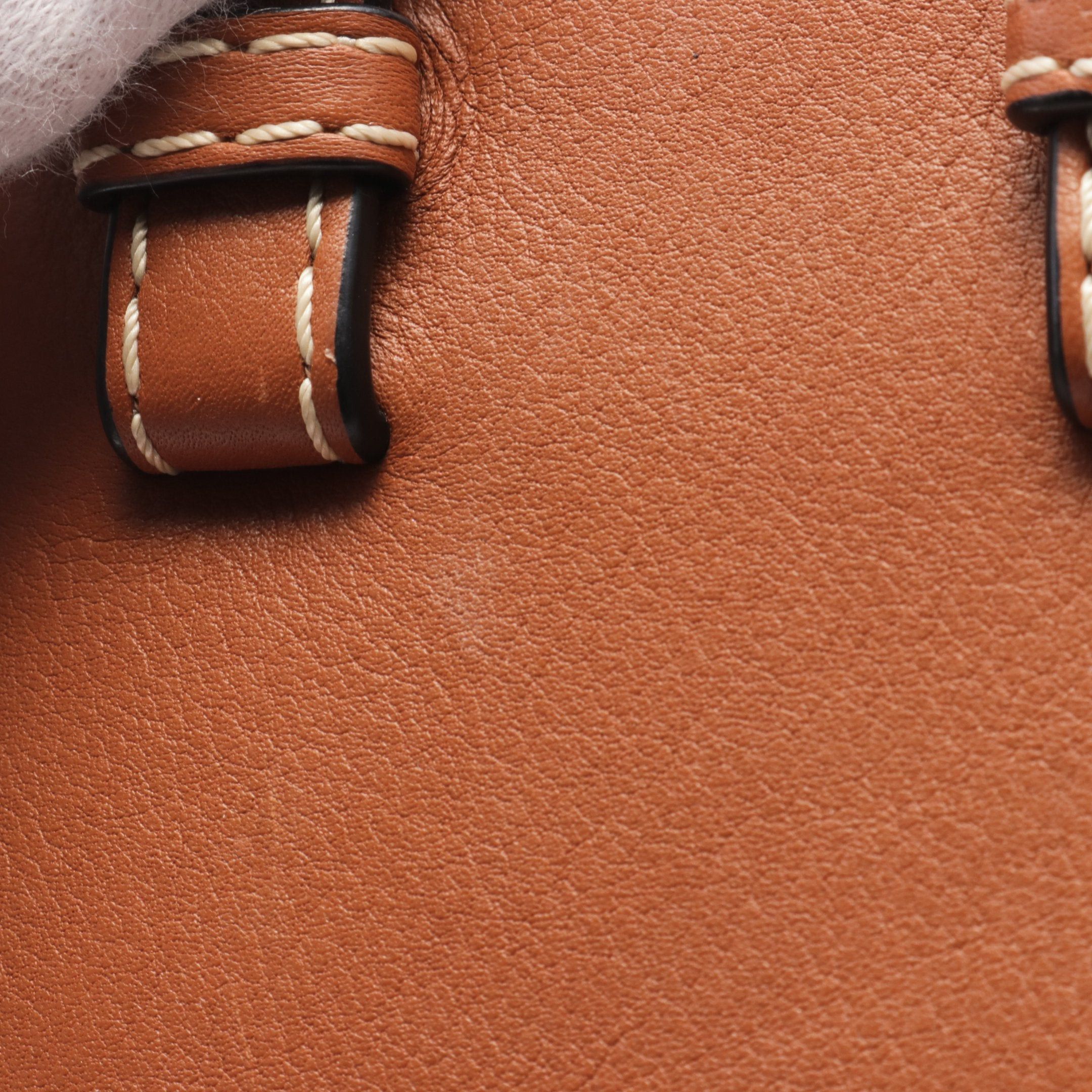 Loewe Loewe Hammock Mini Handbag Leather Canvas Brown Beige Size ONE SIZE - 7 Thumbnail