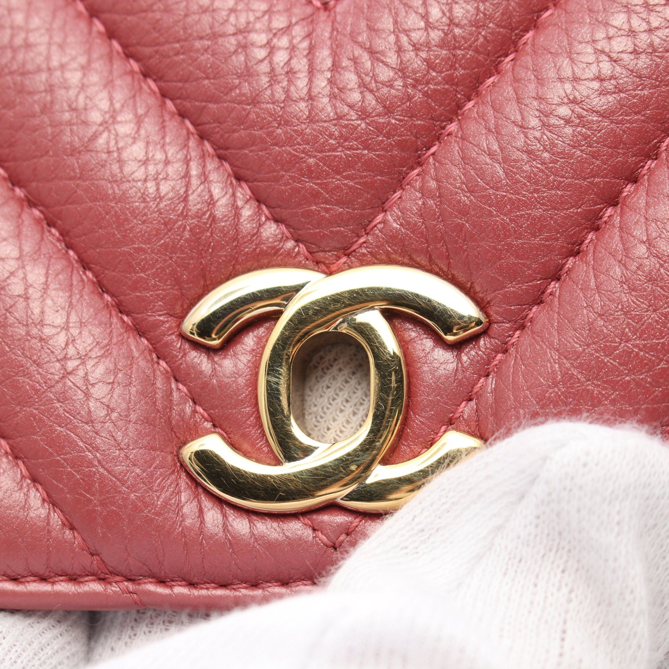 Chanel Chanel Double Chain Shoulder Bag Leather Pink Brown Gold Hardware Size ONE SIZE - 7 Thumbnail
