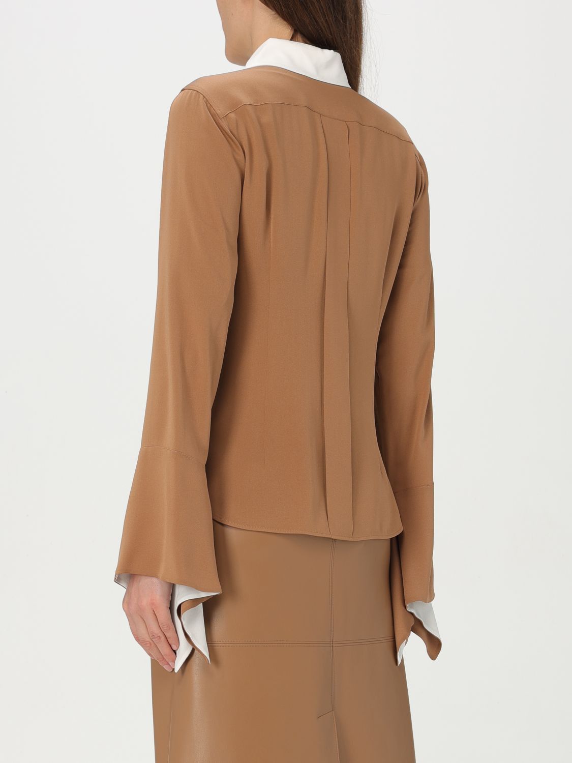 Max Mara Max Mara Shirt Woman Beige Size L / US 10 / IT 46 - 3 Thumbnail