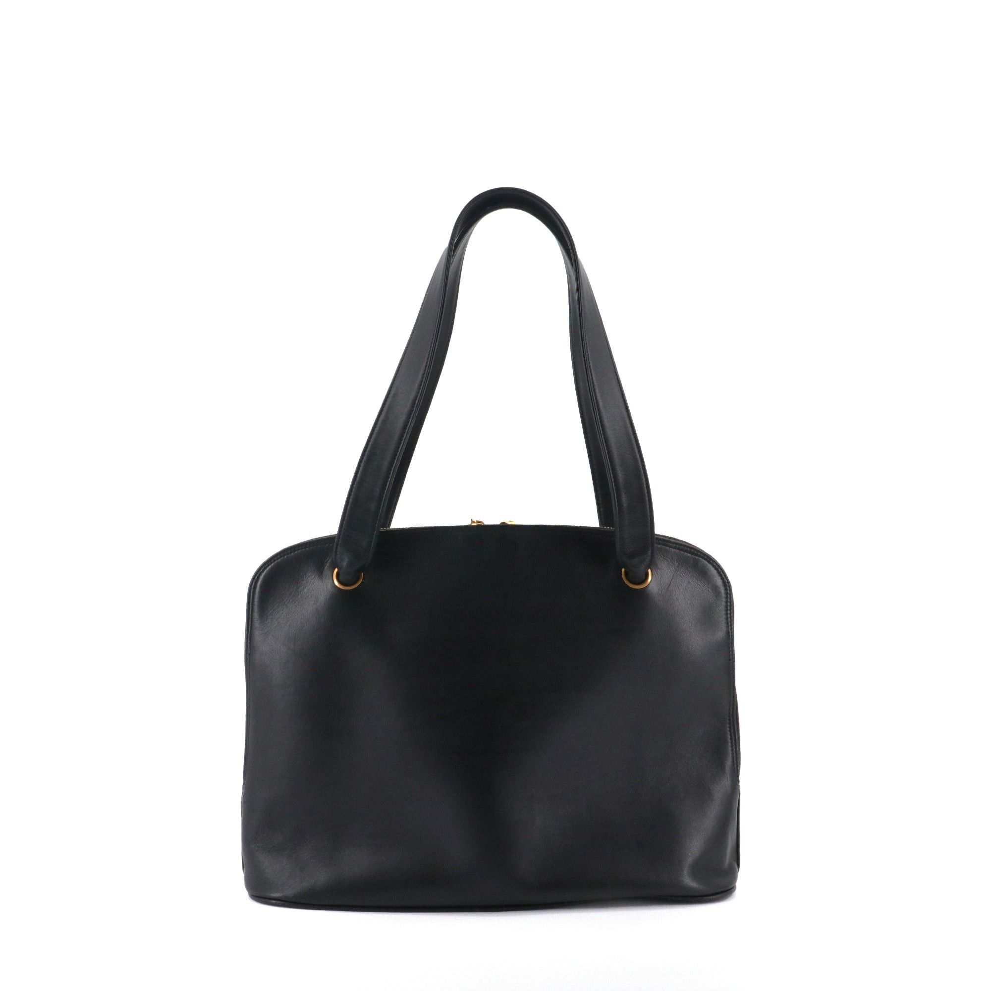 Chanel CHANEL - Chanel Shopping handbag in vintage black smooth leather Size ONE SIZE - 3 Thumbnail