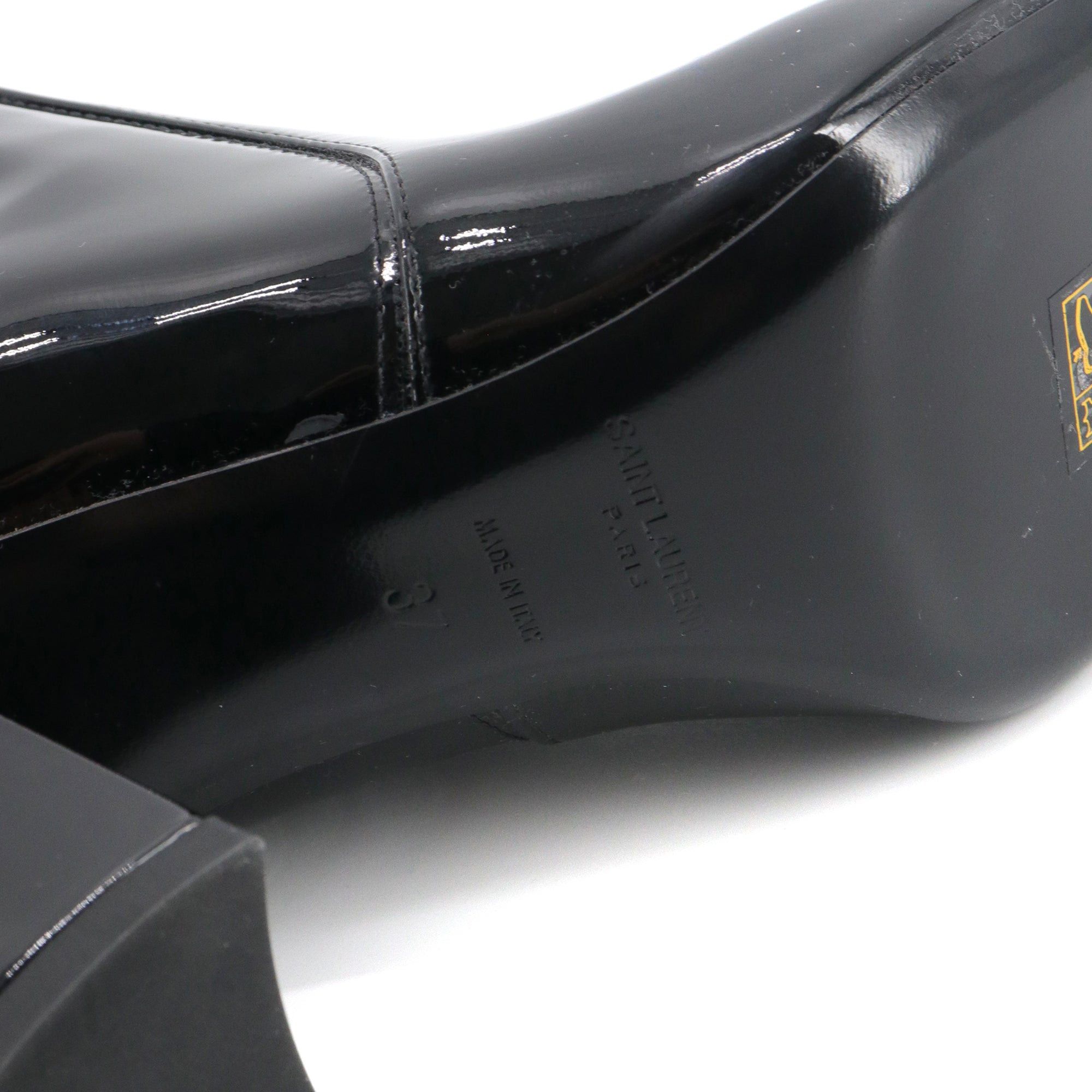 Saint Laurent Paris SAINT LAURENT - Saint Laurent boots in black patent leather (T37) Size US 6 / IT 36 - 5 Thumbnail