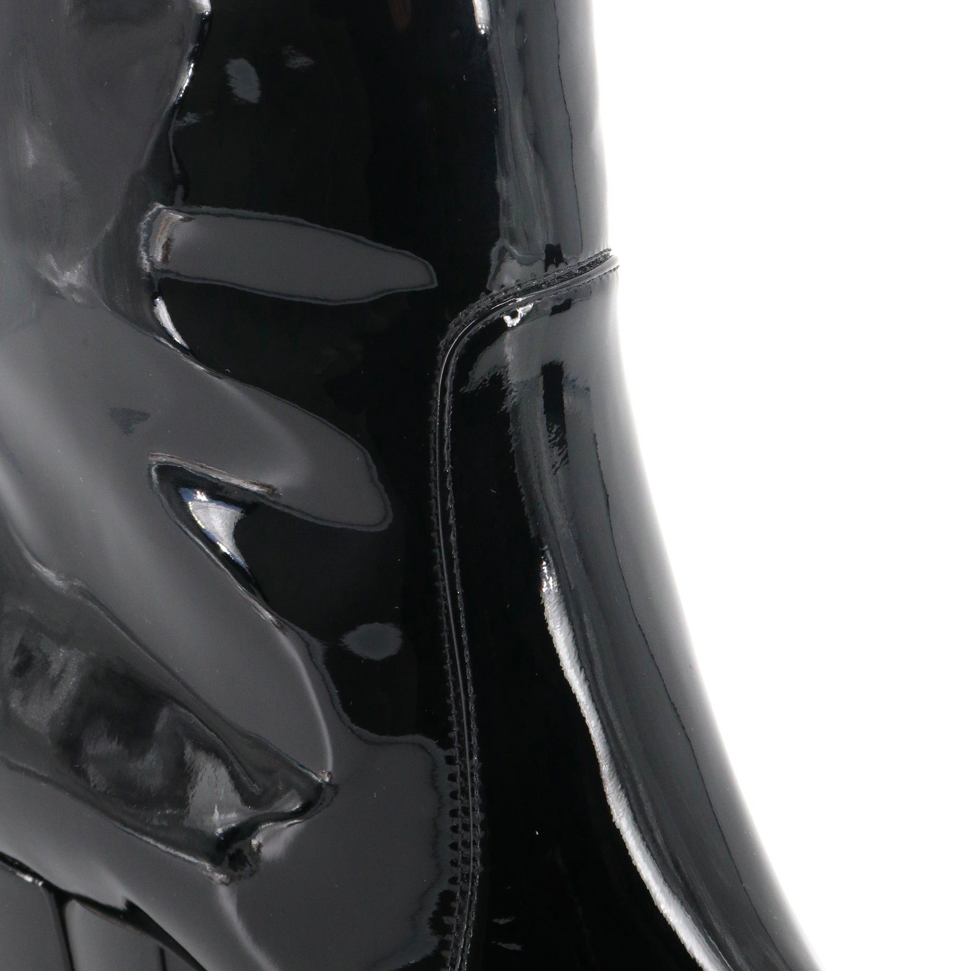Saint Laurent Paris SAINT LAURENT - Saint Laurent boots in black patent leather (T37) Size US 6 / IT 36 - 4 Thumbnail