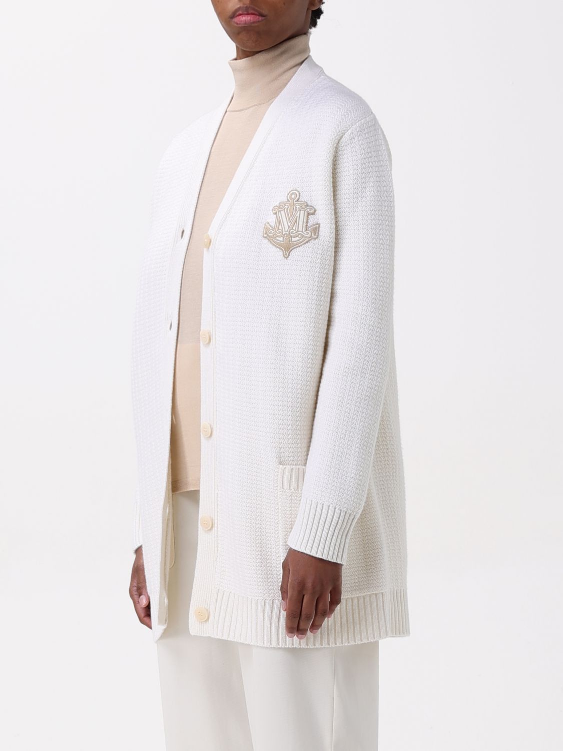 Max Mara Max Mara Sweater Woman White Size M / US 6-8 / IT 42-44 - 3 Thumbnail