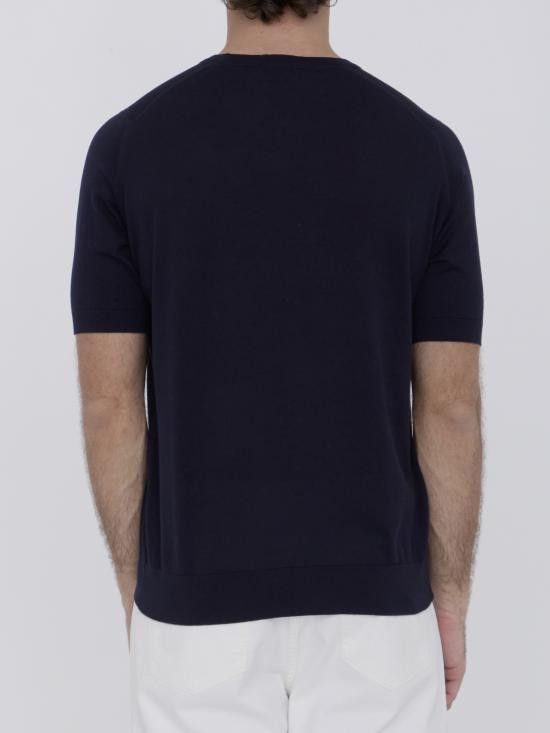 John Smedley JOHN SMEDLEY Men T-Shirts KEMPTON BLUE Size US XL / EU 56 / 4 - 4 Thumbnail