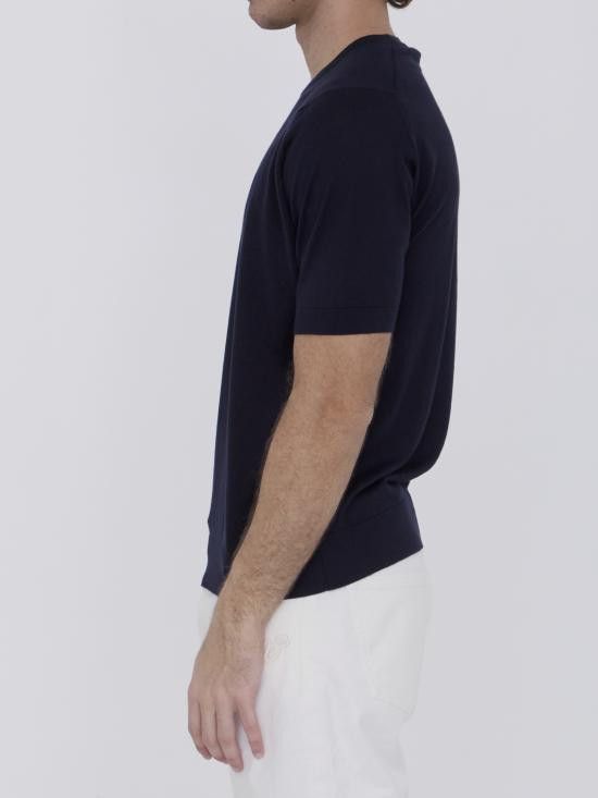 John Smedley JOHN SMEDLEY Men T-Shirts KEMPTON BLUE Size US XL / EU 56 / 4 - 3 Thumbnail